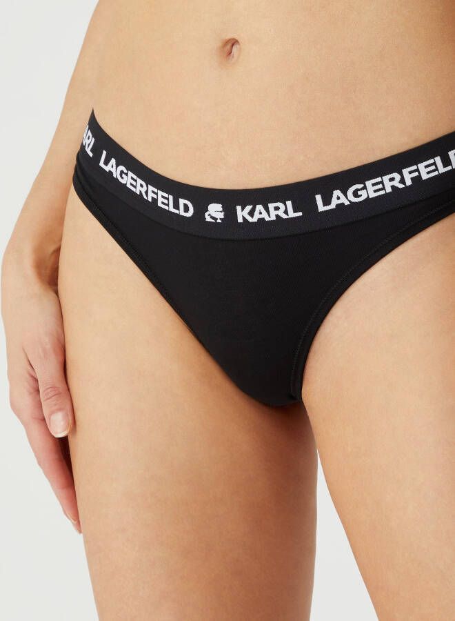 Karl Lagerfeld Tangaslip van een mix van lyocell en elastaan in een set van 2 stuks - Foto 2