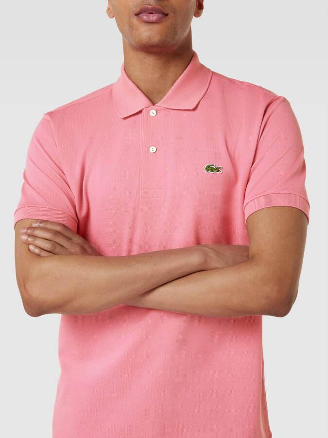 Lacoste Classic fit poloshirt met labelapplicatie