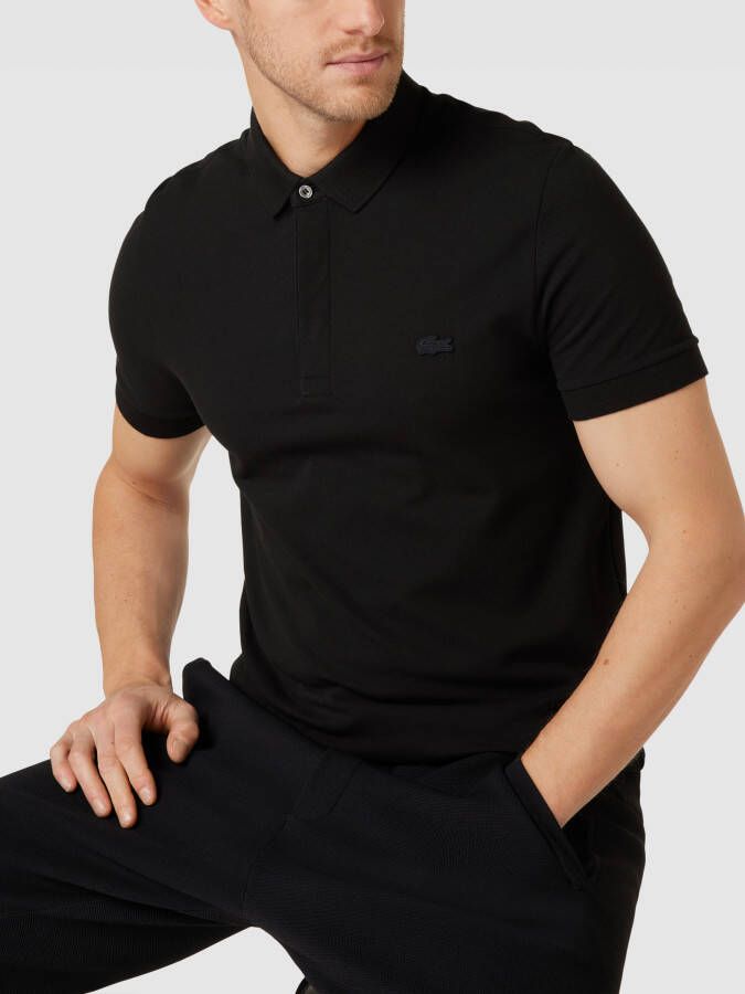 Lacoste Classic fit poloshirt met labeldetail