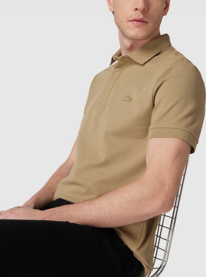 Lacoste Classic fit poloshirt met labeldetail