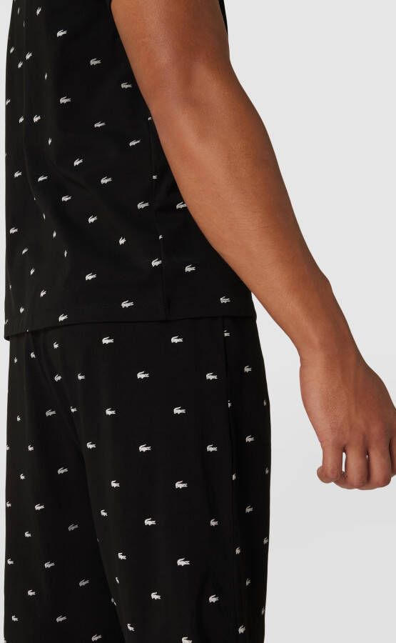 Lacoste Pyjama met labeltypische all-over print