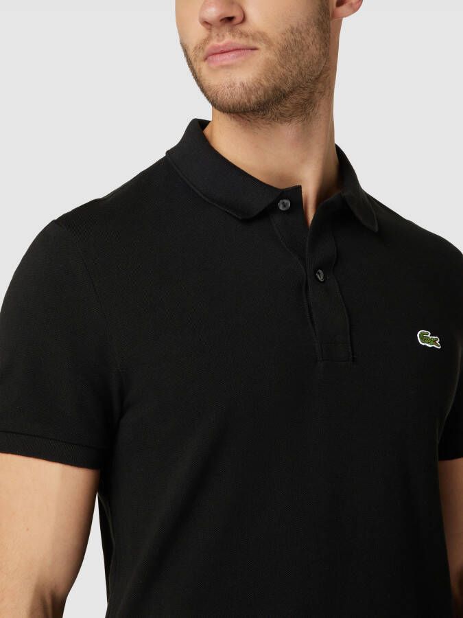Lacoste Slim fit poloshirt van katoen met labelpatch