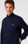 Lacoste Navyblauwe Katoenen Sweatshirt met Hoge Kraag en Ritssluiting Blauw Heren - Thumbnail 5