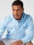 Lacoste Zip-up Sweatshirt Klassieke Pasvorm Kangoeroezak Blauw Heren - Thumbnail 3