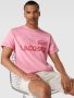 Lacoste Vintage Rose Casual T-shirt Roze Heren - Thumbnail 3