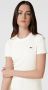 Lacoste Casual Katoenen T-shirt voor vrouwen White Dames - Thumbnail 4