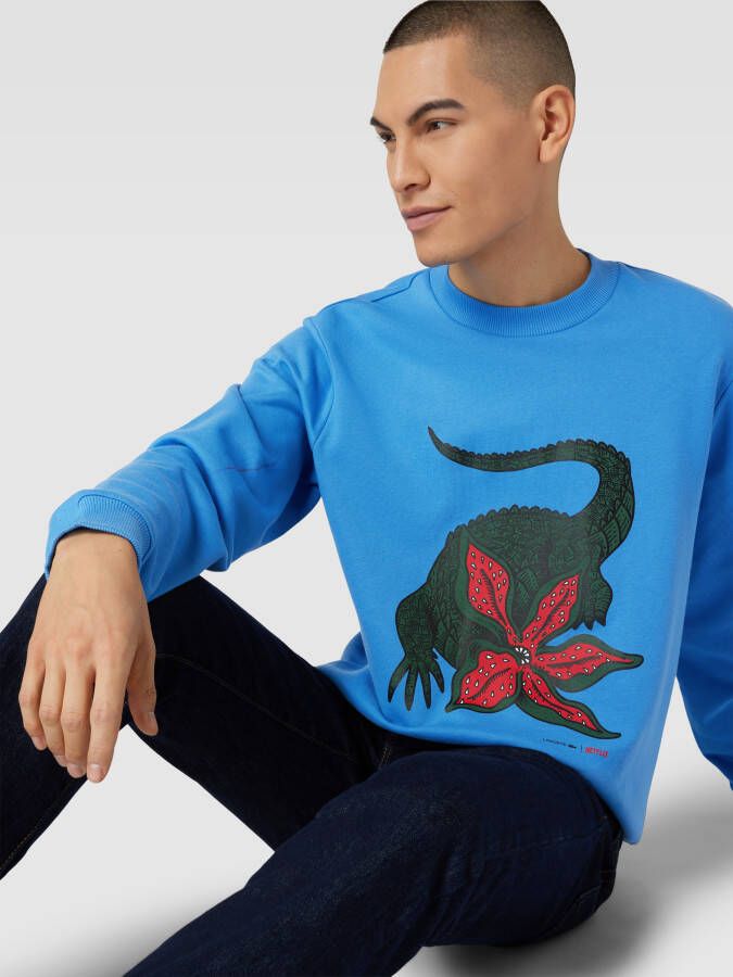 Lacoste x Netflix sweatshirt met motiefprint