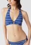 Lauren Ralph Lauren Bikinitop met streepmotief model 'RING FRONT HALTER' - Thumbnail 2