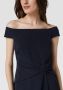 Ralph Lauren Open-Shoulder Crêpe Jurk Blue Dames - Thumbnail 2