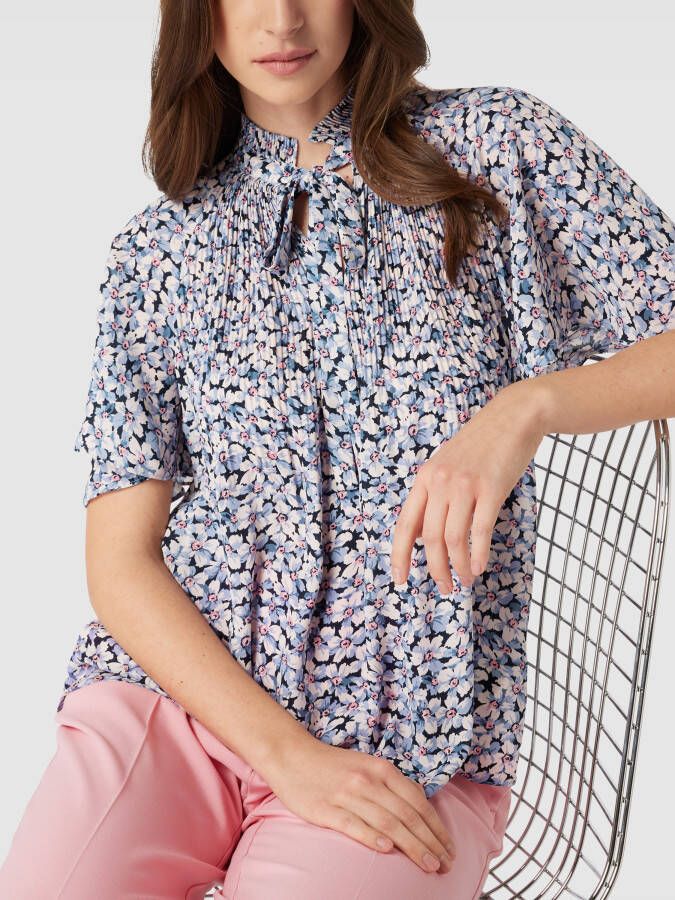 Lauren Ralph Lauren Comfortabele blouse met elastische opstaande kraag model 'ADAR'