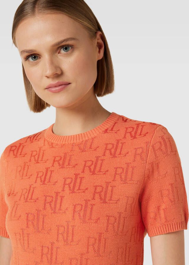 Lauren Ralph Lauren Gebreid shirt met all-over labelprint model 'JAMYZAH' - Foto 2