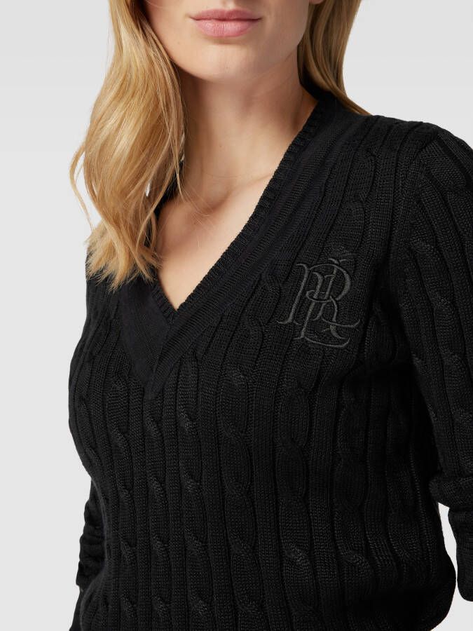 Lauren Ralph Lauren Gebreide pullover met kabelpatroon model 'MEREN'