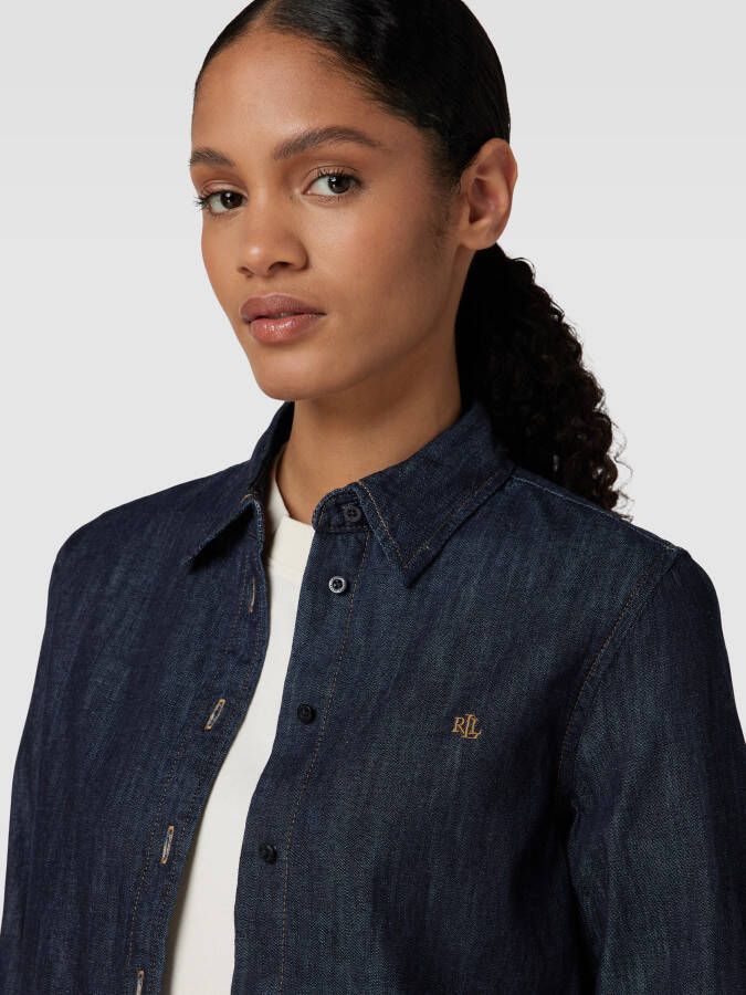 Lauren Ralph Lauren Jeansoverhemd met labelstitching model 'JAMELKO'