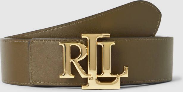 Lauren Ralph Lauren Leren riem met pinsluiting in metallic model 'REV'