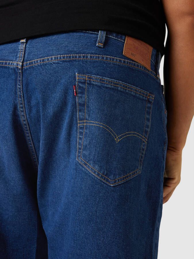Levi s Big & Tall Korte PLUS SIZE jeans met labelpatch model 'HEMMED'