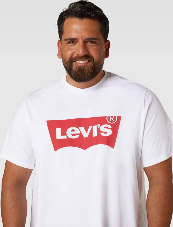 Levi s Big & Tall PLUS SIZE standard fit T-shirt met labelprint