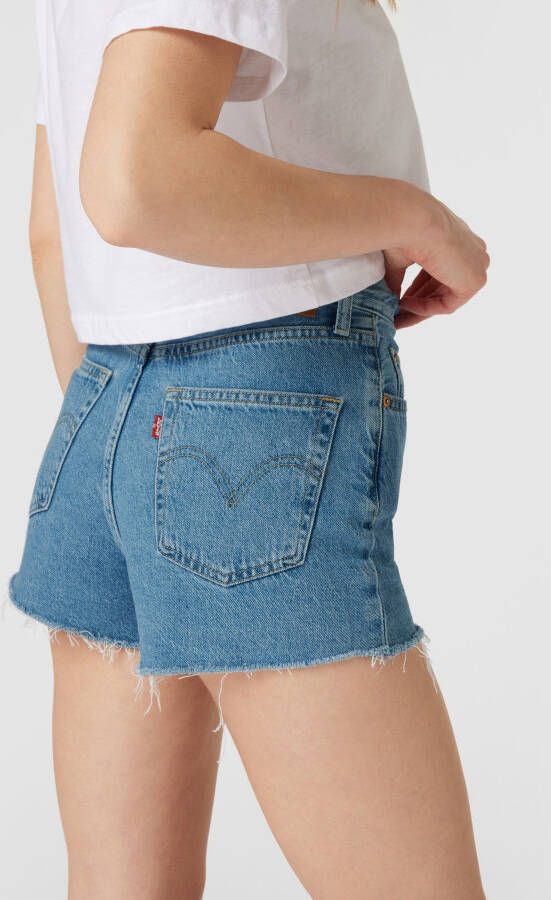 Levi's High-waist jeansshorts met labelpatch