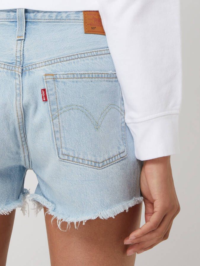 Levi's Korte high rise jeans van katoen model '501' Water