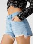 Levi's Blauwe effen dames shorts met ritssluiting en knoopsluiting Blue Dames - Thumbnail 14