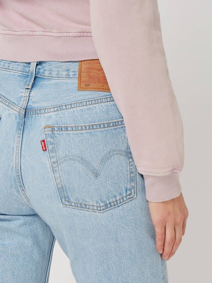 Levi's Korte slim fit jeans van katoen model '501'