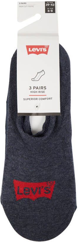 Levi's Kousenvoetjes met labeldetail in een set van 3 paar model 'BATWING LOGO' - Foto 2