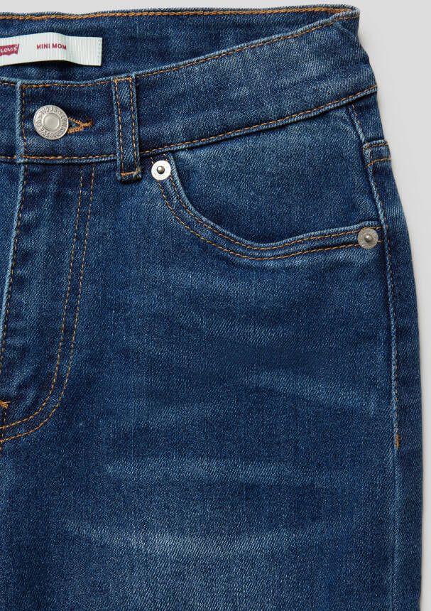 Levis Levi's mom jeans all the feels Blauw Meisjes Stretchdenim Effen 152