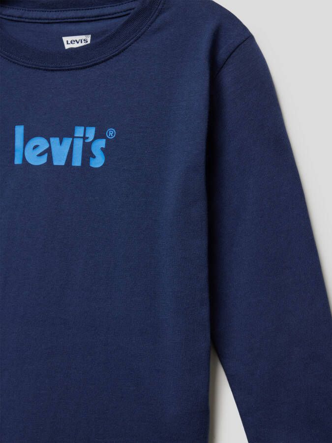 Levi s Kids Shirt met lange mouwen en labelprint model 'POSTER'