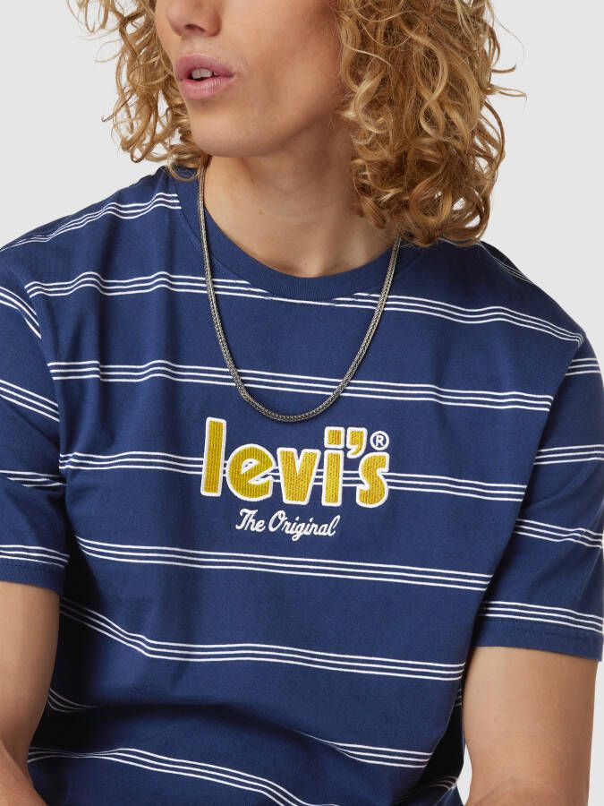 Levi's Relaxed fit T-shirt met streepmotief