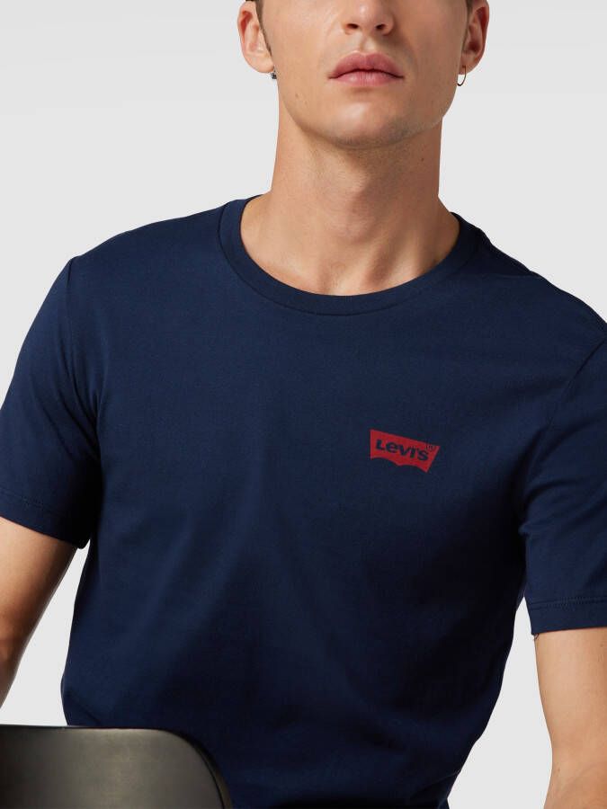 Levi's Slim fit T-shirt met labelprint in een set van 2 stuks