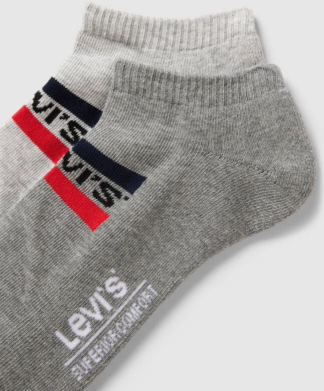 Levi's Sneakersokken met labelprint in een set van 2 paar - Foto 2