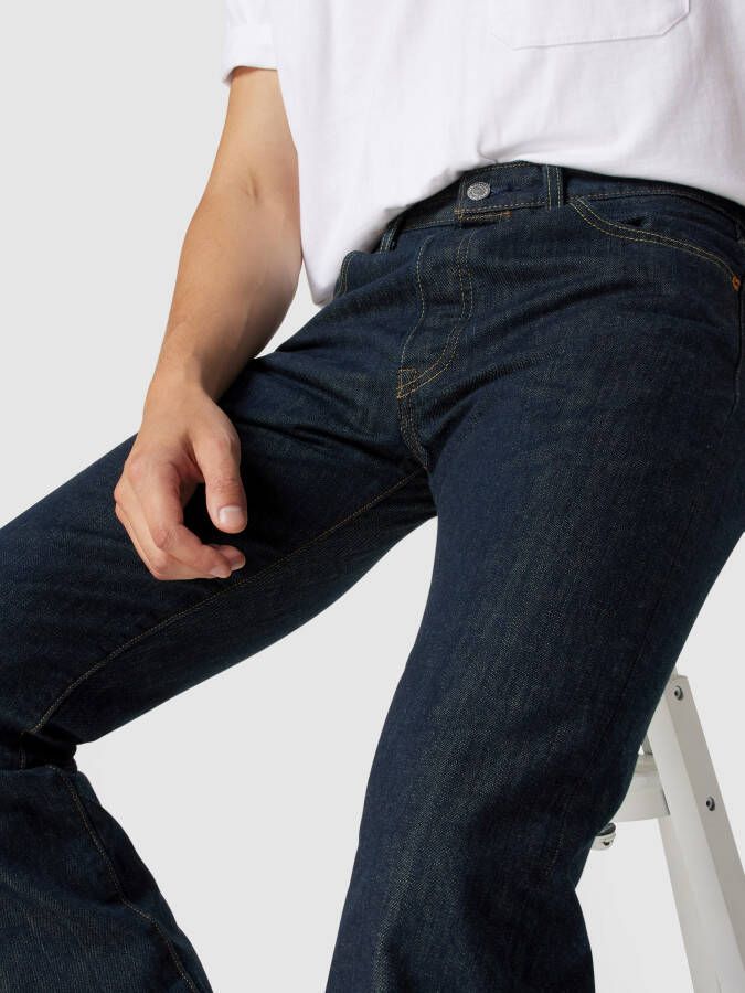 Levi's Straight fit jeans met knoopsluiting