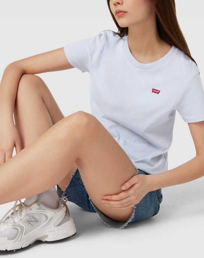 Levi's T-shirt met labelpatch model 'PERFECT TEE'