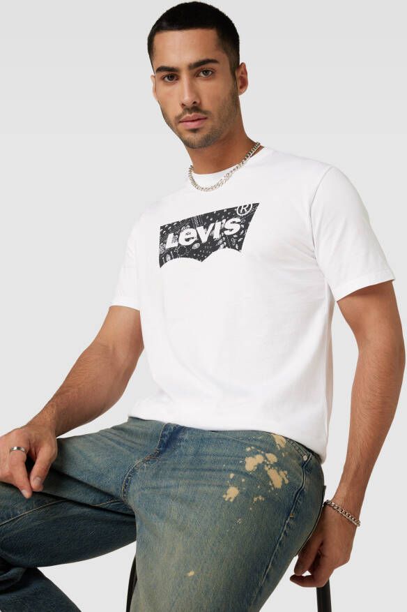 Levi's T-shirt met labelprint