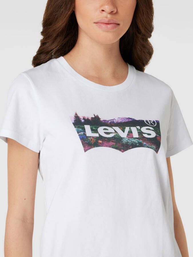 Levi's T-shirt met labelprint model 'Open'