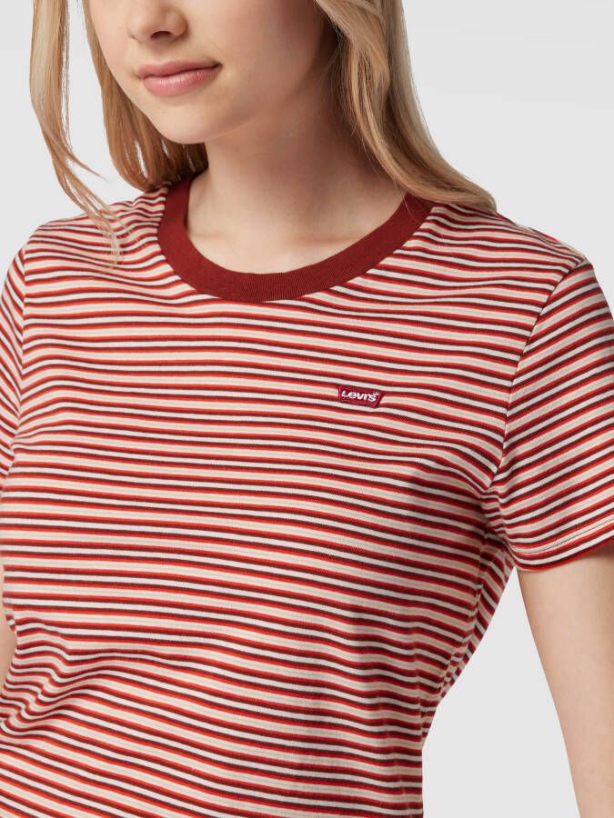 Levi's T-shirt met labelstitching model 'Oregano'