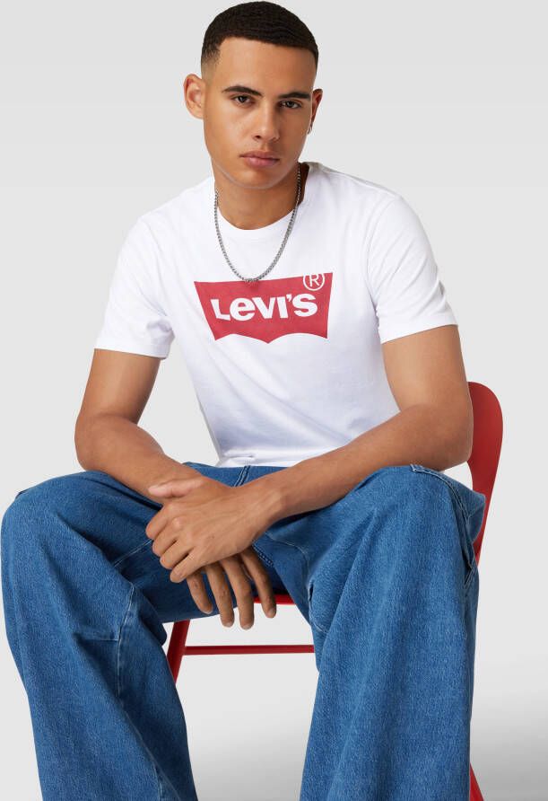 Levi's T-shirt van katoen met labelprint