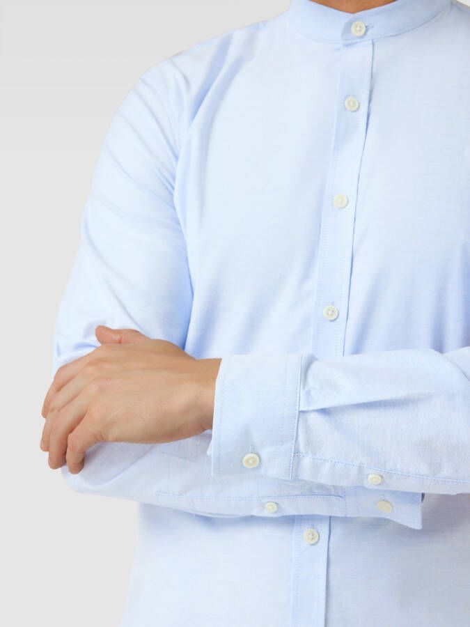 lindbergh Slim fit vrijetijdsoverhemd met opstaande kraag