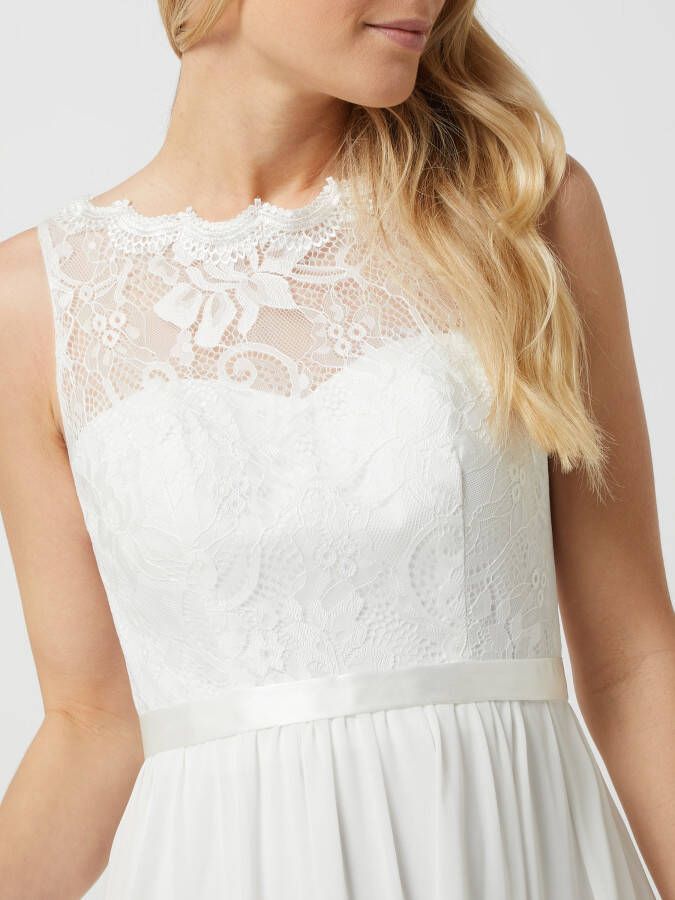 luxuar Bruidsjurk van kant en chiffon