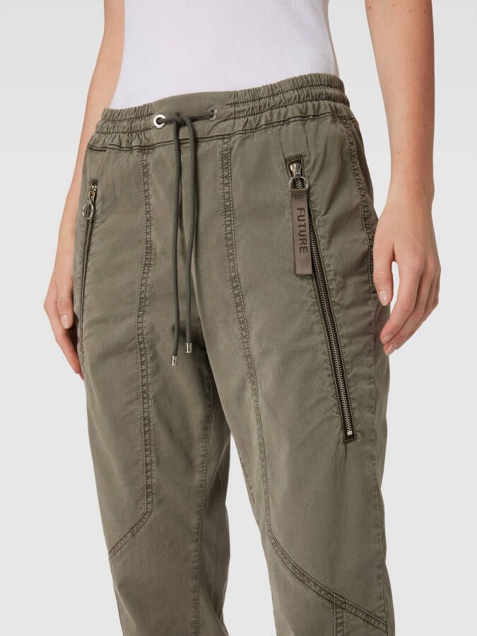 MAC Stoffen broek met siernaden