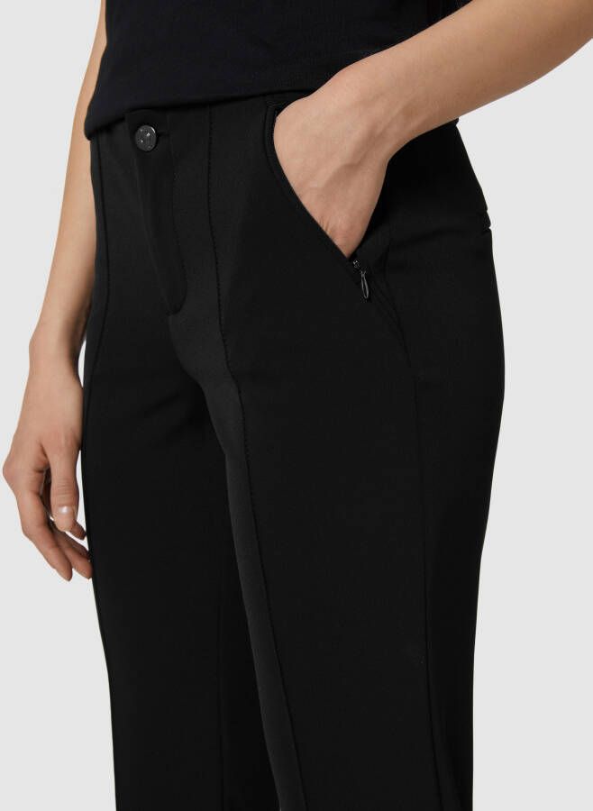 MAC Stretchbroek met vaste plooien model 'ANNA ZIP'