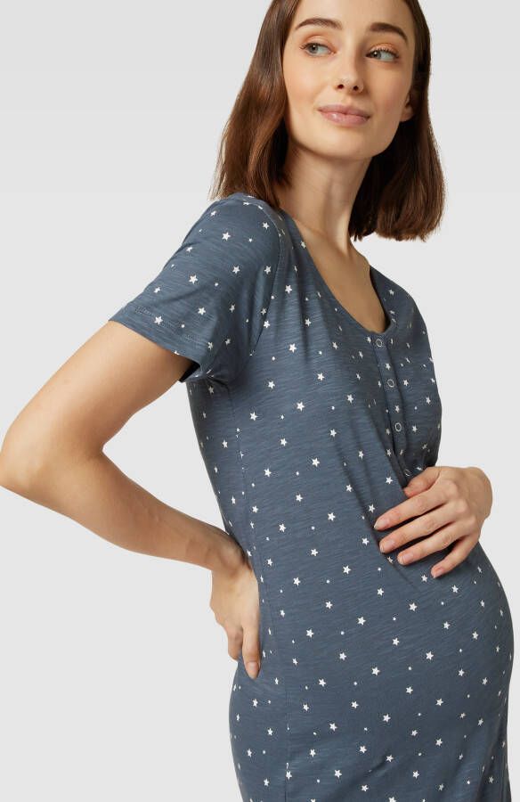 Mamalicious Knielange zwangerschapsjurk met motiefprint model 'mira lea star' - Foto 2