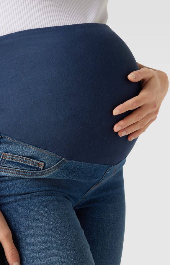 Mamalicious low waist skinny zwangerschaps jegging MLAMY medium blue denim Jeans Blauw XL - Foto 8