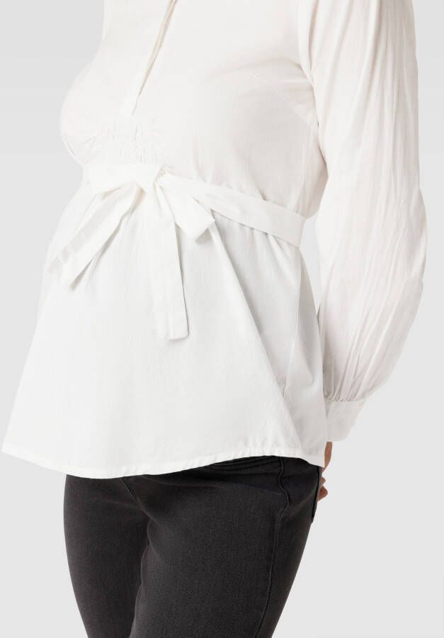Mamalicious Zwangerschapsblouse met strikceintuur model 'LETICIA'