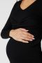Mamalicious zwangerschaps- en voedingsjurk MLMACY van gerecycled polyester zwart XL - Thumbnail 5