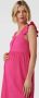 Mamalicious zwangerschapsjurk MLCAILEEN met ruches roze Dames Polyester Ronde hals S - Thumbnail 4