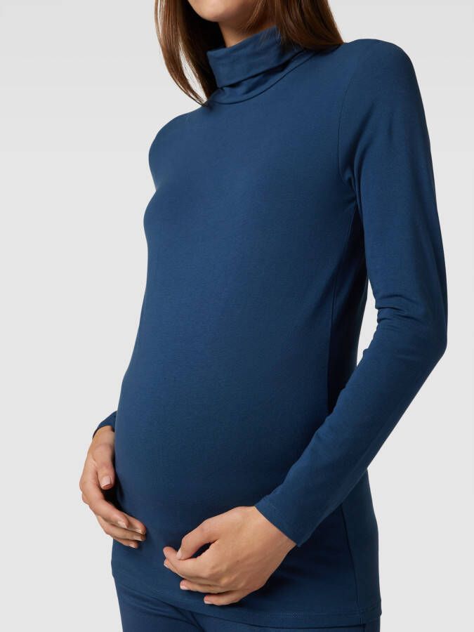 Mamalicious Zwangerschapsshirt met lange mouwen en col model 'MIA'