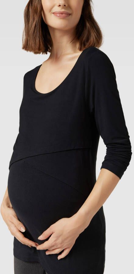 Mamalicious Zwangerschapsshirt met lange mouwen in wikkellook model 'CAMMA JUNE' - Foto 2