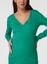 Mamalicious Zwangerschapsshirt met lange mouwen in wikkellook model 'Rosina' - Thumbnail 3