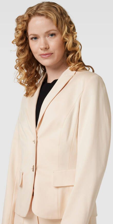 Marc Cain Blazer van viscosemix met stretch en klepzakken