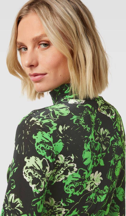 Marc Cain Turtleneck Shirt met Bloemendesign Green Dames - Foto 4